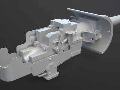 ZIS-S-53 Tank Gun 3D model