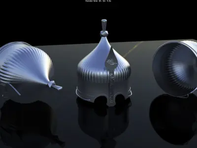 ottoman helmet 3D model