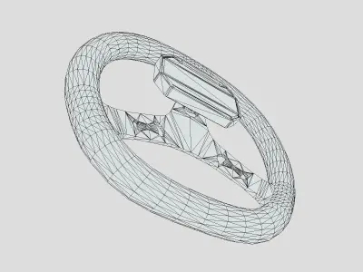 Steering Wheel KZ Karts Low Poly PBR Realistic Low-poly 3D model