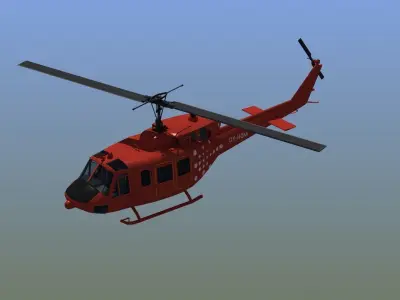 Bell 212 Rescue Helicopter 3D model