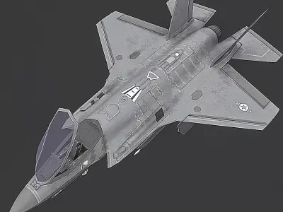 F35 A fighter jet - fighter jet Low-poly 3D model