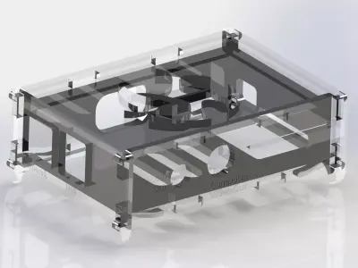 Adafruit raspberry Pi case Free 3D model