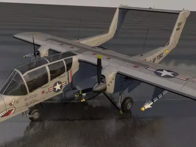 North American Rockwell OV-10 Bronco 3D model