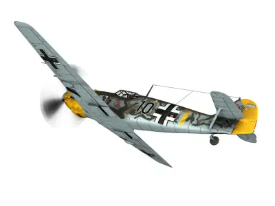 Messerschmitt - BF-109 E - Black 10 3D model