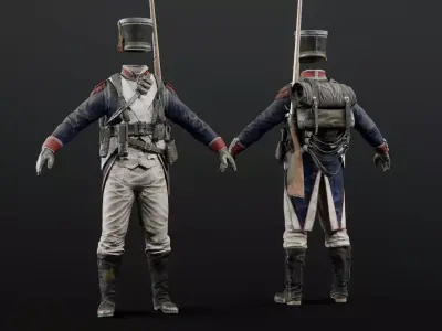 Soldier Napoleon Infantry 3D model