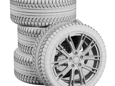 Porsche wheels 3D model