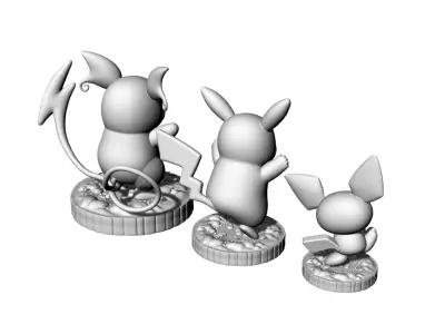pokemon evolutions 3D print model