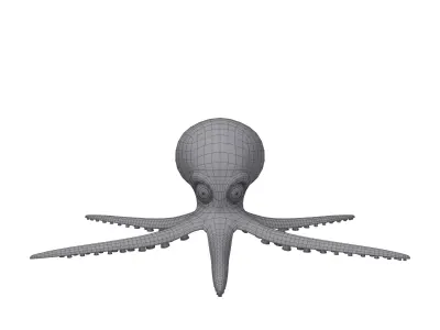 Octopus cartoon 03 3D model