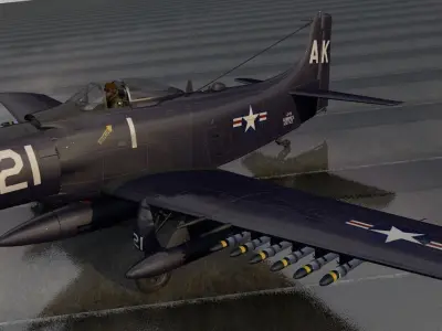 Douglas A-1H or AD-6 Skyraider 3D model