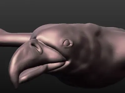eagle sculpted 3D model