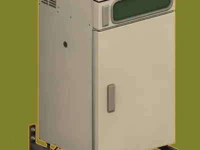 Water Sampling Monitoring Station Remastered Low-poly 3D model