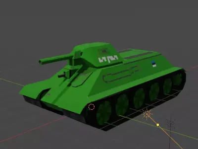T-34 Low-Poly Low-poly 3D model