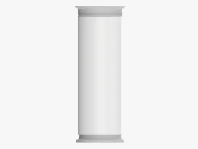 Advertising poster column mockup 3D model