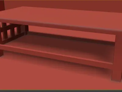 Table craftsman coffee Free low-poly 3D model