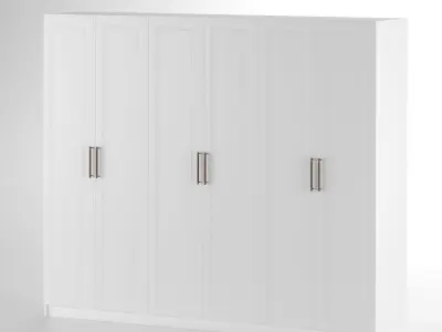 White lacquer Wardrobe Free 3D model purchase