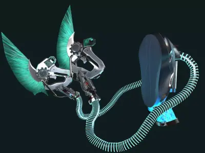 cyber daggers Low-poly 3D model