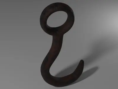 Hook Rusty 3D model