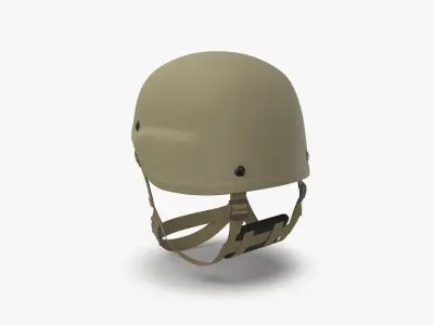 Kevlar Helmet Tan Low-poly 3D model