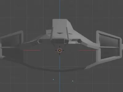 3d StarFighter star wars spaceship Low-poly 3D model