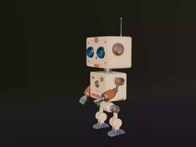  Retro Robot   3D model