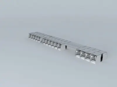 SkyInterior AirTrain Concept Aircraft Interior for Boeing 767 Free 3D model