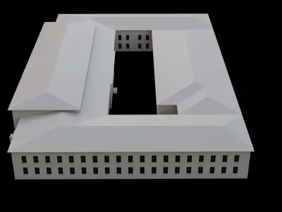 Building No2 Low-poly 3D model