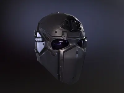 Ronin Ballistic Helmet Low-poly 3D model