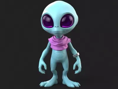 Cute Alien Character 3D model