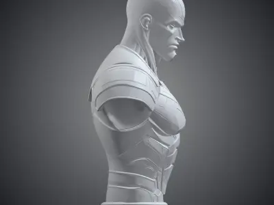 Cybernetic Warrior Bust Futuristic Cyborg Soldier PM-328 3D print model