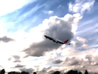 Airbus A330  Low-poly 3D model