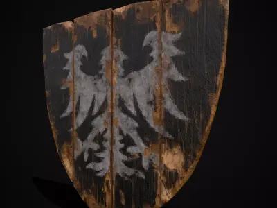 Bird Coat of Arms Low-poly 3D model