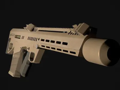 RM227 Assault Rifle  Low-poly 3D model