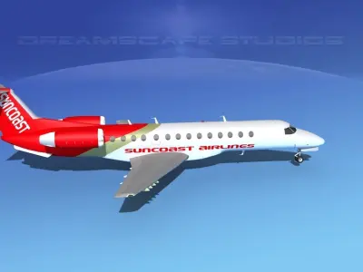 Embraer ERJ-135 Suncoast Air 3D model