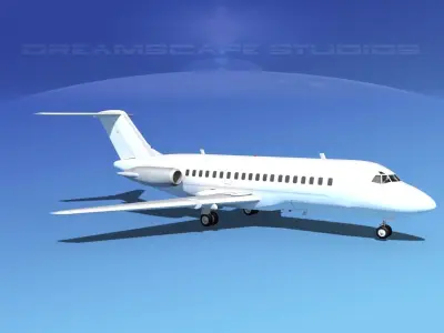Douglas DC-9-15 Unmarked 2 3D model