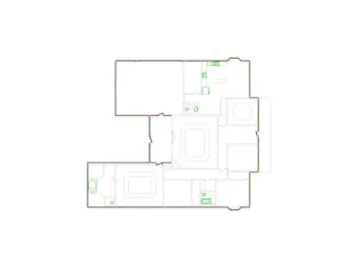 Detailed Exterior Sketch by Interior - 4001-4500 SF - Xactimate 3D model