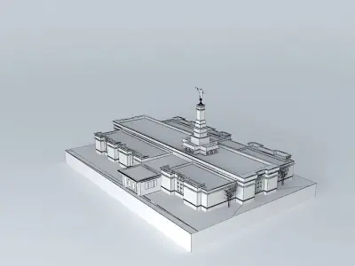 LDS Temple Palmyra New York Templo Mormon.77th operating temple Free 3D model