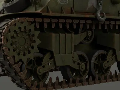 Sherman M4A2  3D model