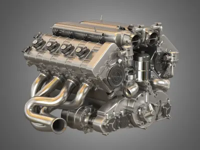 RGT8 RUF - V8 Engine 3D model
