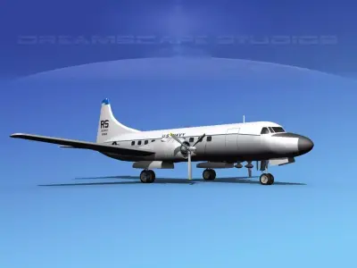 Convair VC-131 US Navy V04 3D model