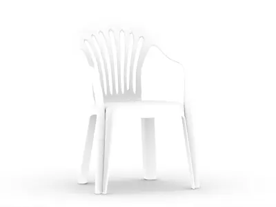 Realistic Plastic Chair 3D Model Low-poly 3D model