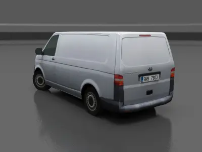 Volkswagen Transporter T5 Free low-poly 3D model
