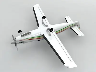 Farnborough F1 Kestrel Aircraft Low-poly 3D model