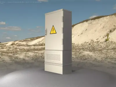 Electrical Distribution Cabinet 86 Low-poly 3D model