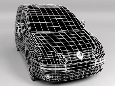VW VOLKSWAGEN CADDY 2005 LOWPOLY Low-poly 3D model