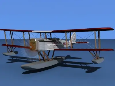 Airco DH-4 V05 Bush Seaplane 3D model
