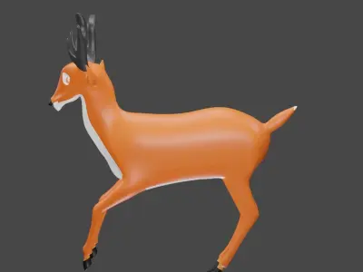 cartoon  deer   3d  model Low-poly 3D model