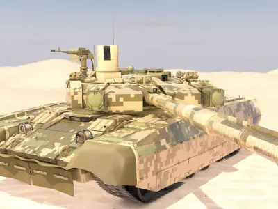 Tank Oplot-M Main Battle Tank 3D model