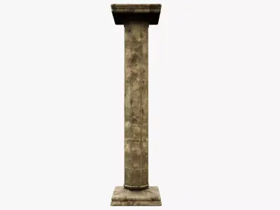 Column old Low-poly 3D model