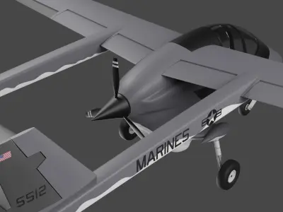 Bronco II - Advanced HIGH-PERF RECON LIGHT ATTACK AIRCRAFT - 3D model