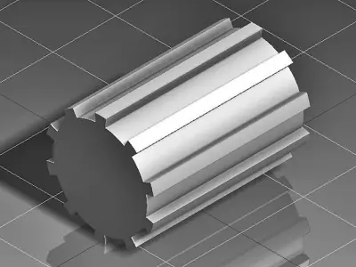 external spline shaft Free 3D model